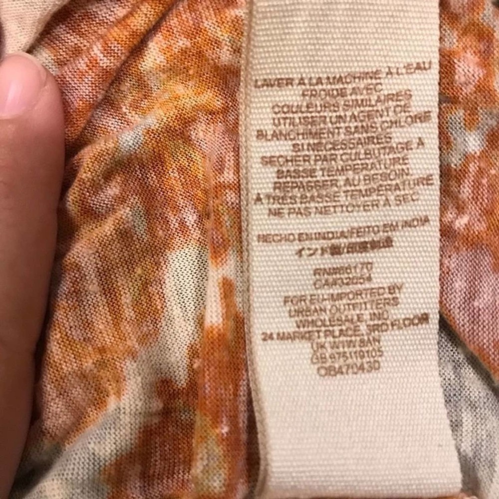 Free People River Bend Top Orange Medium - Picture 12 of 13